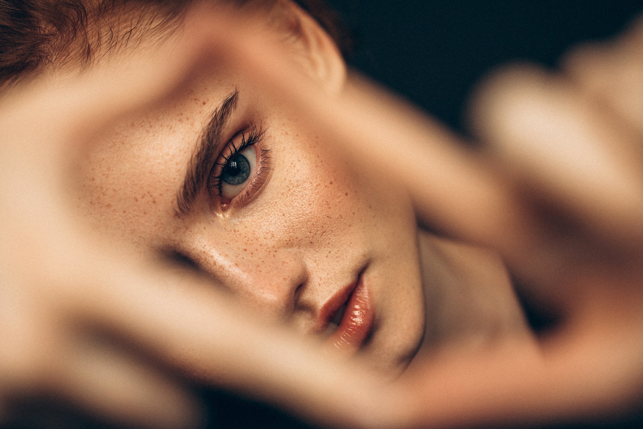 Beautiful redhead woman